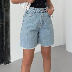 SPARKLE DENIM SHORTS